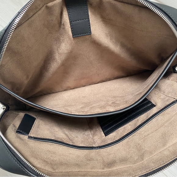 Serapian black Leather Document laptop Case - Picture 12 of 13